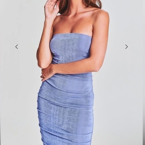Revolve SER.O.YA Large Martha trägerloses Midikleid figurbetont blau neu mit Etikett UVP $ 295 - Bild 4 von 7