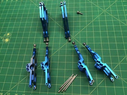 Tmaxx blue aluminum used a-ams set Emaxx too not for show with pins and balls ok - Picture 12 of 16
