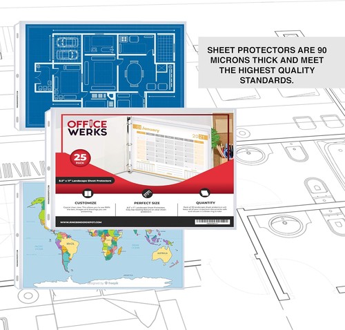 Performore 25 Sheet Protectors, Landscape Clear 25 Pack,  - Bild 2 von 6