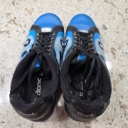 Etonic Bowlingschuhe Herren blau schwarz Flame Graphic Schnürschuhe Performance - Bild 2 von 10