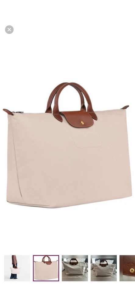 LONGCHAMP LE PLIAGE 大号旅行托特包彩色纸,全新 — 第 2/4 张图片