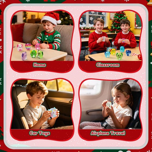 Slow Rising Advent Calendar 2025 with 24 Pcs Squeeze Axolotl Toy for Vacation... - Picture 4 of 6