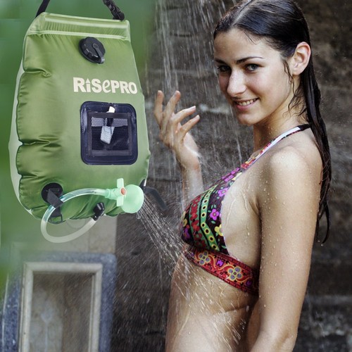 Doccia Solare da Giardino Portatile Da Esterno Serbatoio 20L Con Soffione Regola - Foto 13 di 24