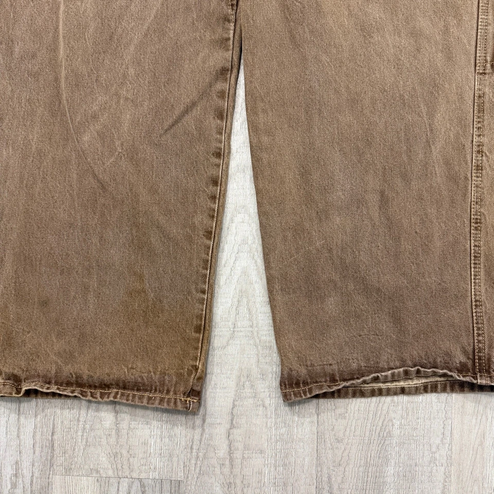 Vintage Marithe Francois Girbaud Jeans Men's 42M (Fits 42x29) Brown Baggy 90s  - Image 4 of 4