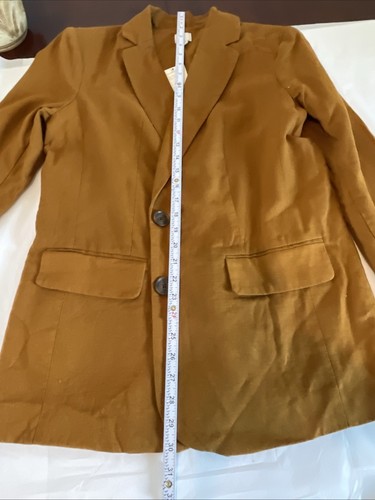A New Day Brown Blazer Size Small Linen Blend NEW - Picture 4 of 5