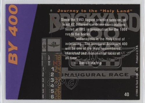 1995 Hi-Tech Brickyard 400 Journey to the Holy Land #40 - Picture 2 of 3