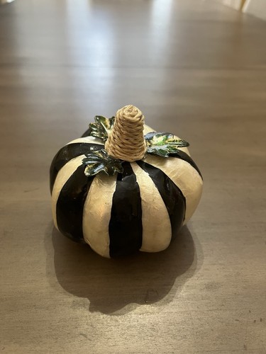 MacKenzie Childs Mini Pumpkin Courtly Capiz