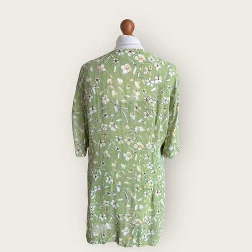 Anna Maxwell Sz 14 Vintage Blouse Tunic Cami Vest 2 Piece Co- Ord Floral Green - Picture 10 of 16