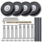 4 Sets 50mm Silent Luggage Wheels Replacement Kit Compatible with Samsonite