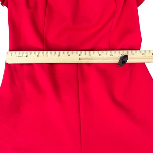 Urban Outfitters Cherry Red Rouge Off Shoulder Ruffle Heather Shorts Romper sz 2 - Picture 5 of 14