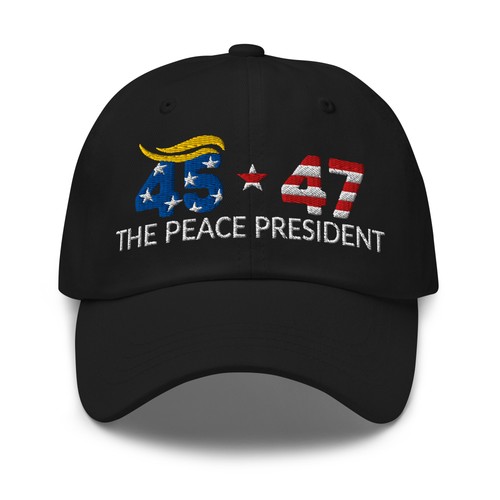 Dad Hat "Trump The Peace President" Embroidered Cap Peace Through Strength - Picture 11 of 82