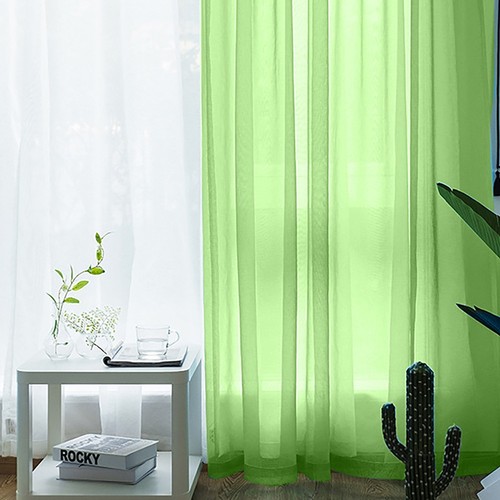 Tulle Mesh Sheer Curtain Shutter Screening Yarn Voile Room Door Valance Drape - Picture 7 of 7