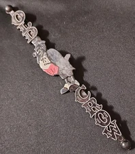 Pre-1965 Black Old Crow Whiskey Ornate Advertisement Plastic Swizzle Stir Stick