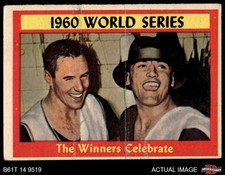 1961 Topps #313 1960 World Series - Summary - The Winners Celebrate 1.5 - FAIR