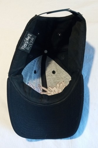 Vintage 90s Mossimo 6 Panel Snapback Hat Cap Streetwear Black - Picture 2 of 4