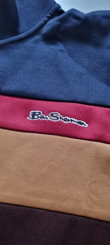 Ben Sherman Colour Block Tricot Zip Through Track Top Bordeaux Red Men's Size S - Picture 4 of 15