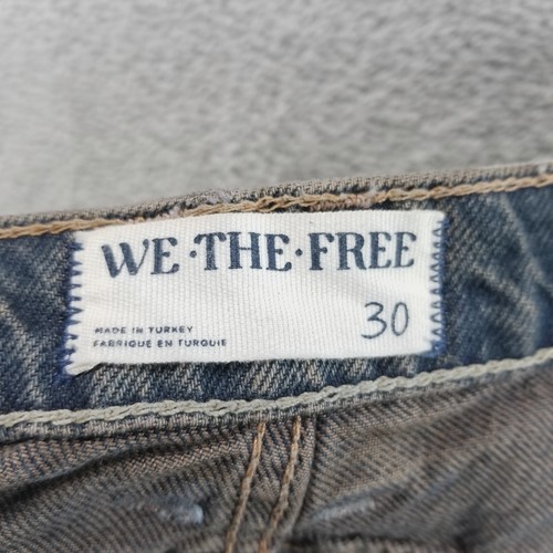 We The Free Jeans Womens 30 Blue Lucky You Barrel Mid Rise Dark Wash Denim - Picture 3 of 12