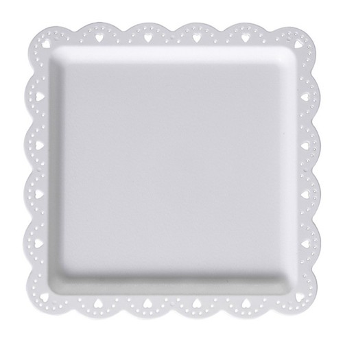 Plastic Plates Fruit Dessert Plate Wedding Cake Plate Snack Dishes Square Shape - Picture 5 of 12