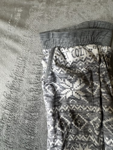 Cuddl Duds Pyjama Set Damen S grau/weiß Langarm Nachtwäsche Oberteil & Hose - Bild 8 von 17