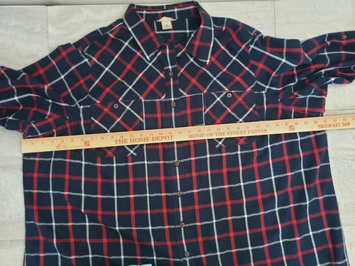Duluth Trading Co Damen blau rot kariert Flanell Langarm Hemd Plus 4X - Bild 3 von 6