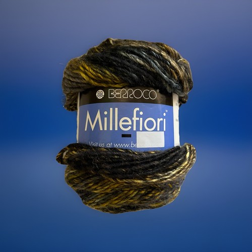 Berroco MILLEFIORI Yarn SUNFLOWER #7895, Blue Black Yellow, 3.5 oz. - Picture 1 of 7