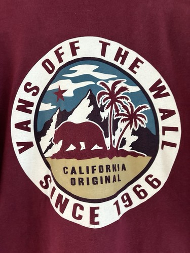 Vans T-Shirt Off The Wall Uomo Media Marrone Corta Slv Stampa Grafica CA Originale - Foto 5 di 8