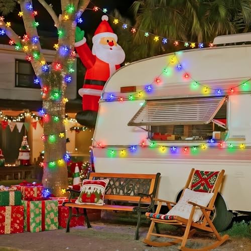 2 Pack Solar String Lights for Garden, Each 30.6FT 50 LED Solar Christmas  - Picture 5 of 7