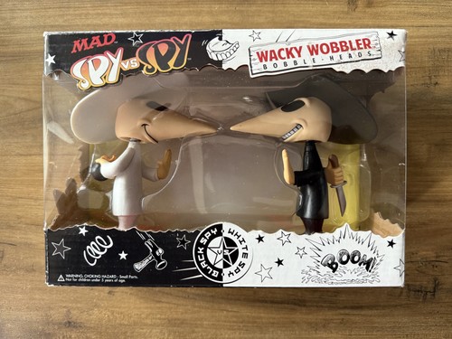 SPY vs SPY Wacky Wobbler Set di 2 Bobbleheads MAD Magazine Funko Bianco e Nero