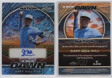 2025 Leaf Baseball Nation New Dawn Platinum Blue Shimmer /3 Gary Gill Hill Auto