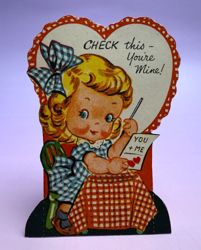 Lote de tarjetas de San Valentín vintage tarjetas de felicitación niños corazones de amor San Valentín (10) - Imagen 3 de 10