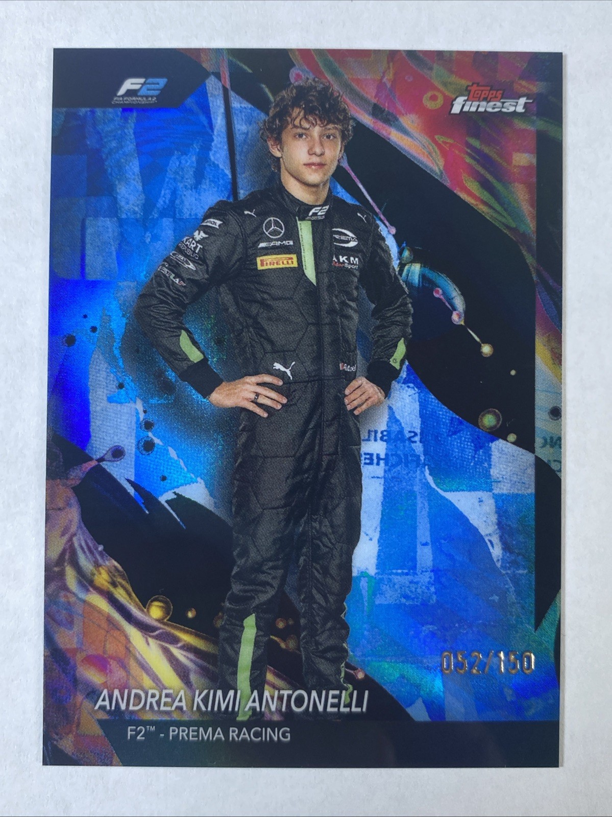 ANDREA KIMI ANTONELLI 2024 Topps Finest F1 #122 Uncommon BLUE Refractor /150 **k