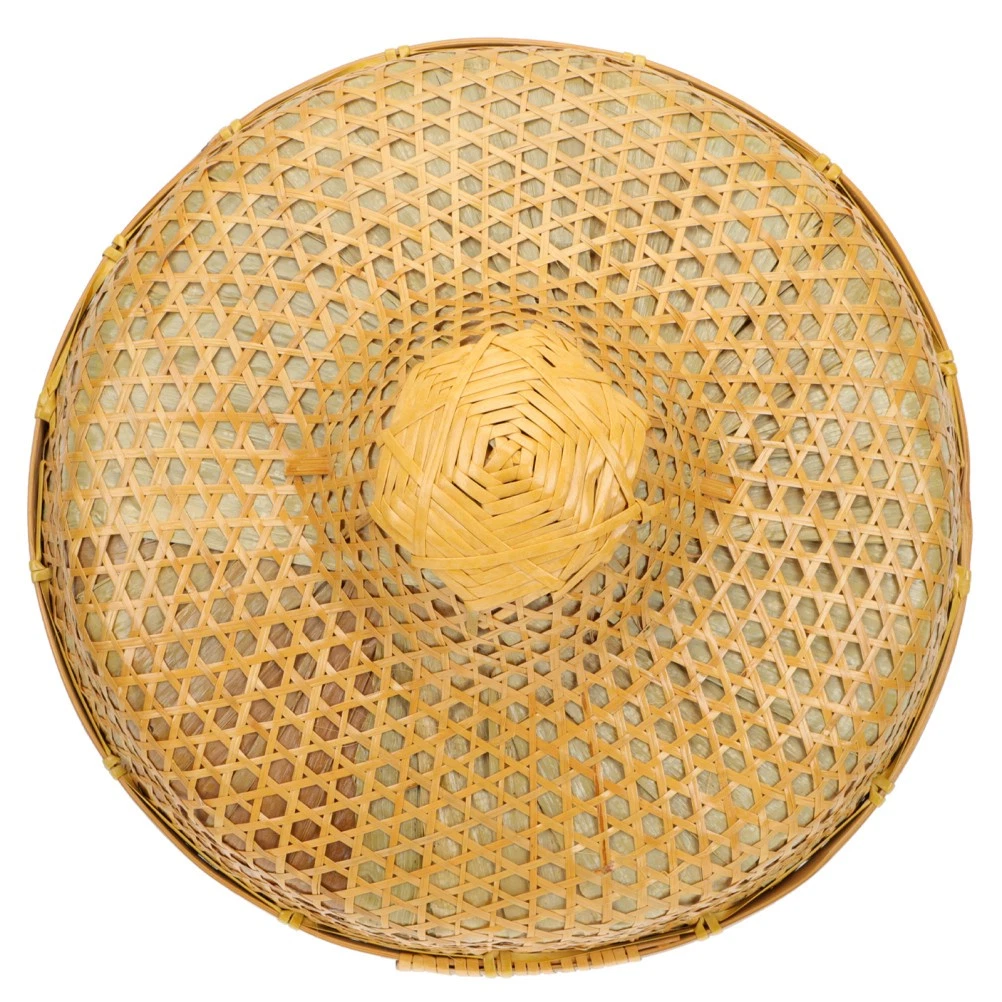 Sombrero tejido bambú caqui bloqueador solar unisex granjero pescador sombrero
