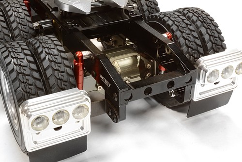Billet Machined Rolling Chassis for Custom 1/14 Semi-Tractor Truck - Gun Color - Picture 4 of 13