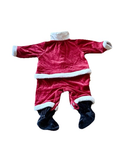 Christmas Costume Santa Clause  Suit  Footed Sleeper  Infant Suit 3-6 Months - Picture 2 of 4