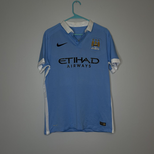 2015-16 Manchester City Soccer Kit Jersey Nike Football Toure Yaya 42 Size Large - Picture 1 of 10