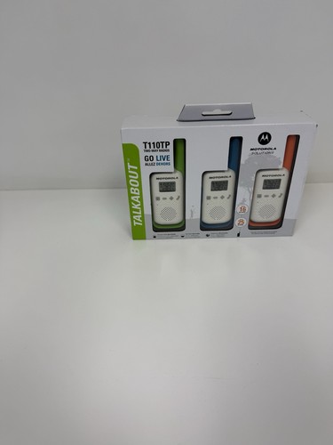 Motorola Talkabout T110 Two-Way Radio White/Multi Color 3-Pack New - Picture 2 of 22