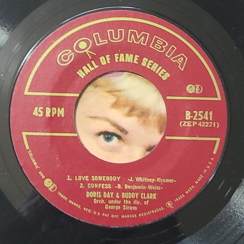 Doris Day & Buddy Clark ~ Love Somebody/Confess ~ Columbia EP PS 45 RPM Record - Picture 4 of 6