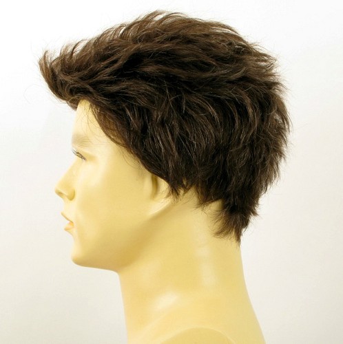 Perruque homme 100% cheveux naturel châtain ref XAVIER 6spw - Imagen 4 de 7