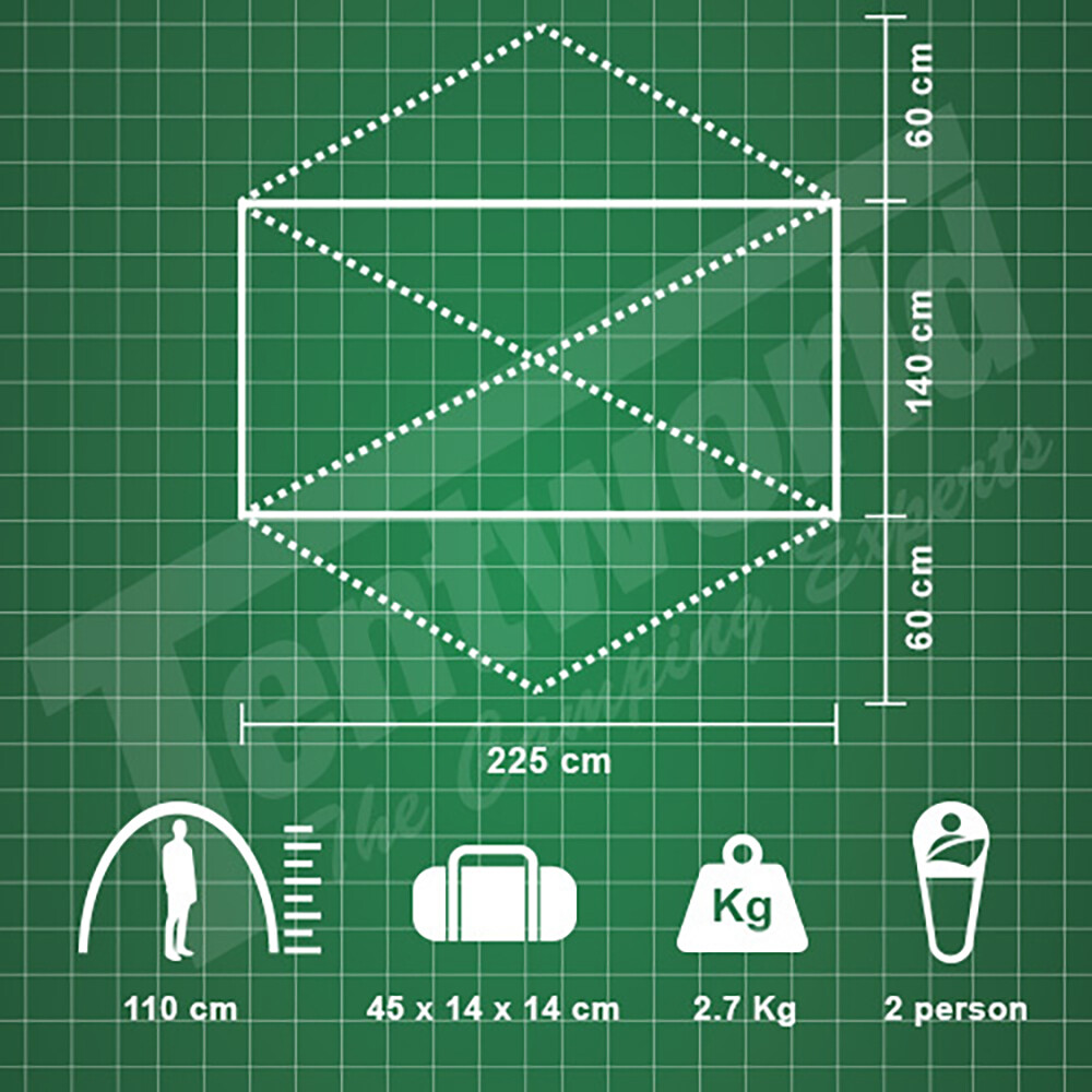 Companion pro hiker top 2 person hiking tent