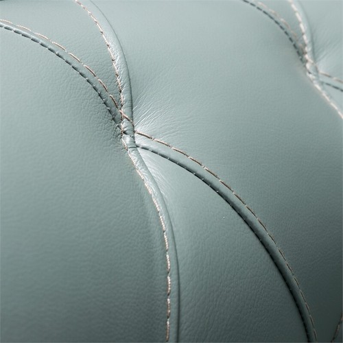 Maklaine Tufted Leather Sofa In Spa Green - Picture 2 of 10