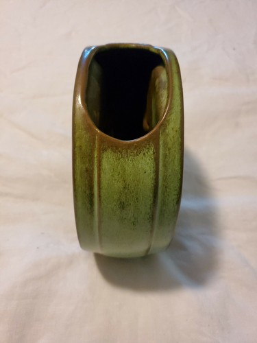 "Plantadora de ruedas de carro grande vintage verde pradera Frankoma cerámica 94Y 63⁄4" - Imagen 4 de 6