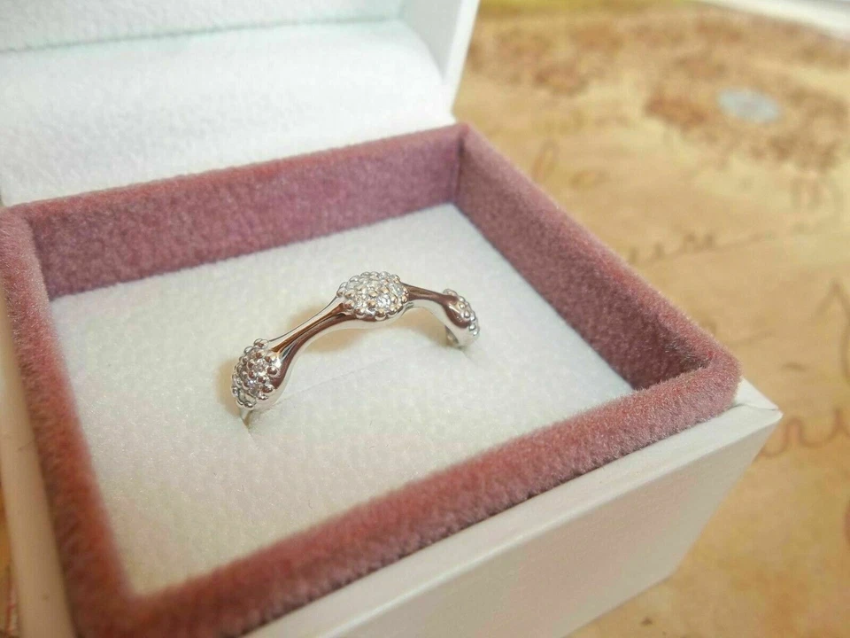 Anillo Pandora Genuino Oro Blanco 18ct y Diamantes Love Pods 970113WD 750 ALE - 56 Foto 2 de 3