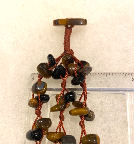 Sajen Tiger Eye and Onyx 3 Double Strand Bracelet - 8 Inches Long - Picture 7 of 7