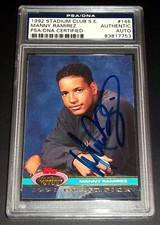 Red Sox 555 Home Runs PSA DNA Rc Manny Ramirez Auto 1992 Rookie Signed Autograph