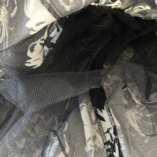 Laura Ashley Black White Floral Fit Flare Sleeveless Dress Womens 6 Tulle - Picture 13 of 13