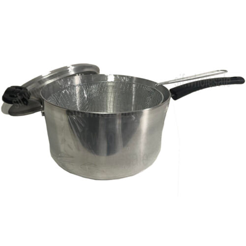 Large Chip Pan Basket Deep Fryer Aluminum Non Stick Fry Pot Saucepan Kitchen - Picture 26 of 38