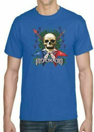 Erwachsene DryBlend® T-Shirt - ( ROCK ON SKULL - BIKER / CHOPPER ) - Bild 6 von 45