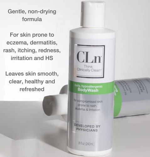 CLn Gentle Daily Body Wash for Eczema, Folliculitis, Acne Lot X2  New & Sealed - Picture 6 of 9