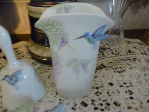 Vintage Hummingbird dressing table collection With Purple Flower MADE IN JAPAN - Picture 2 of 7