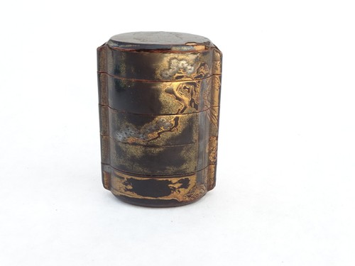 19th C. Antique Japanese Edo Meiji Period Lacquer Inro Case Box Ojime Netsuke - Picture 2 of 9